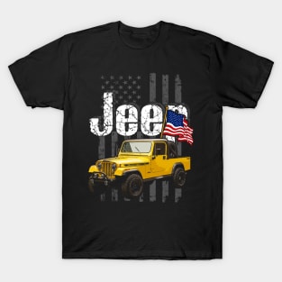 CJ-8 Scrambler Jeepcar JEEP Flag T-Shirt